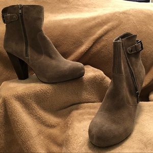 Dark Grey Suede Bootie